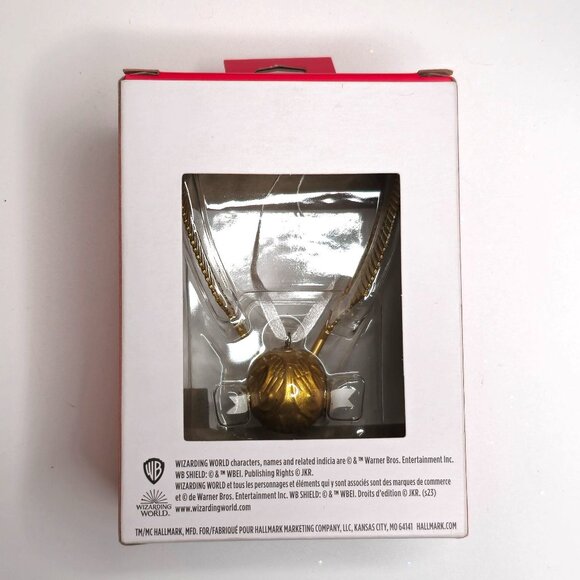 Hallmark Exclusive Harry Potter Golden Snitch Christmas Tree Ornament 2023 - Picture 4 of 4